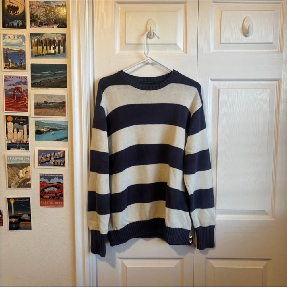 BRIANNA COTTON THICK STRIPE SWEATER